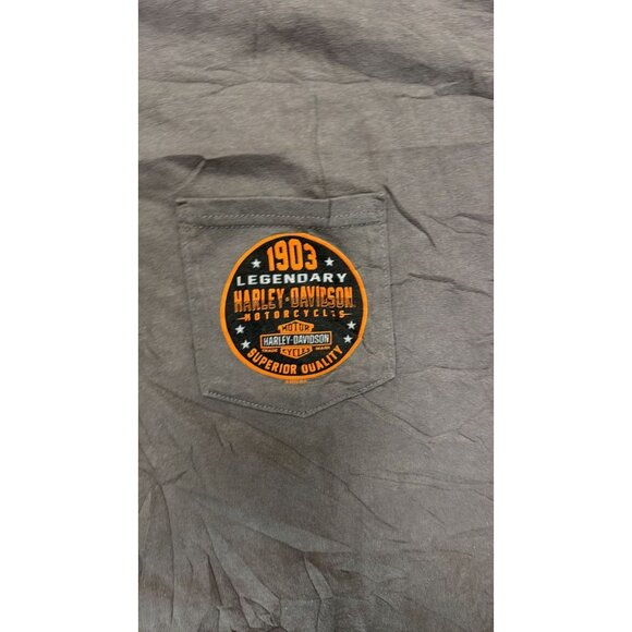 Harley-Davidson T-Shirt Men's 3XL Eisenhauer's Tioga County PA Back Graphic Gray - Picture 2 of 4